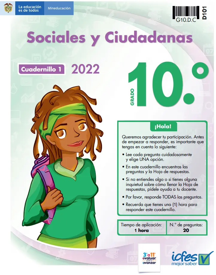 cuadernillo icfes 2022 pdf con respuestas de competencias ciudadanas de grado 10