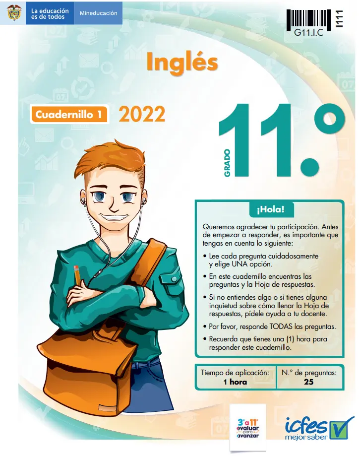 cuadernillos icfes 2022 ingles grado 11