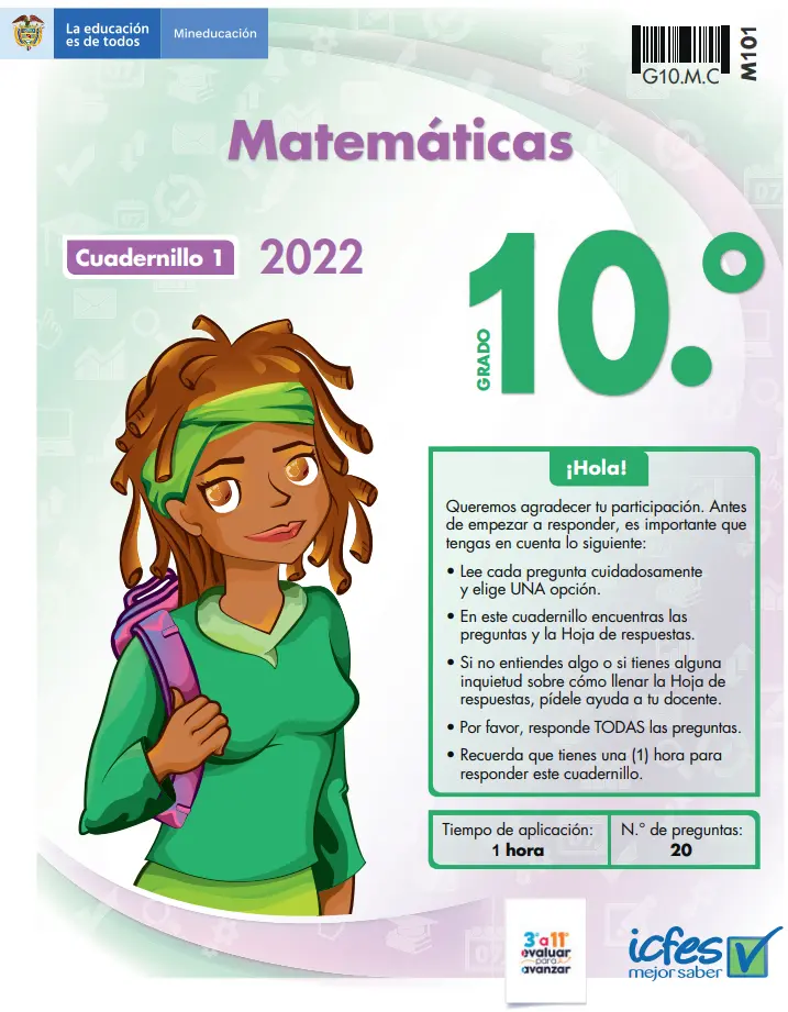 cuadernillo icfes 2022 pdf con respuestas matemática de grado 10