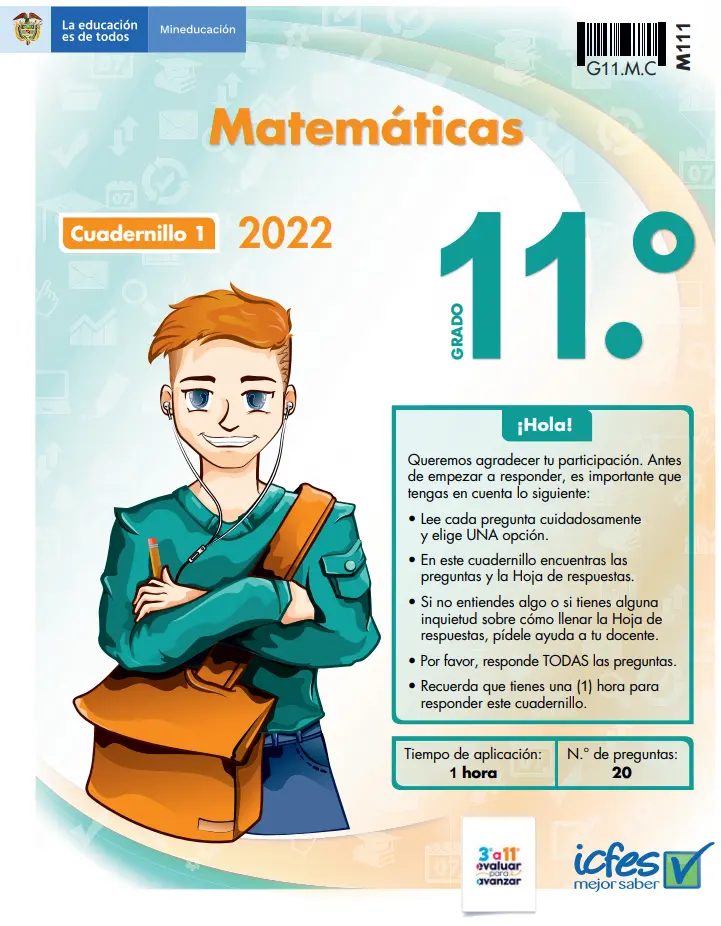 cuadernillo icfes 2022 pdf con respuestas matemática de grado 11