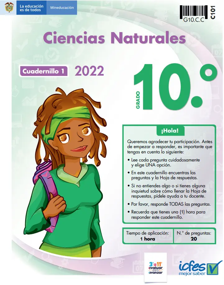 cuadernillo icfes 2022 pdf con respuestas ciencias naturales de grado 10