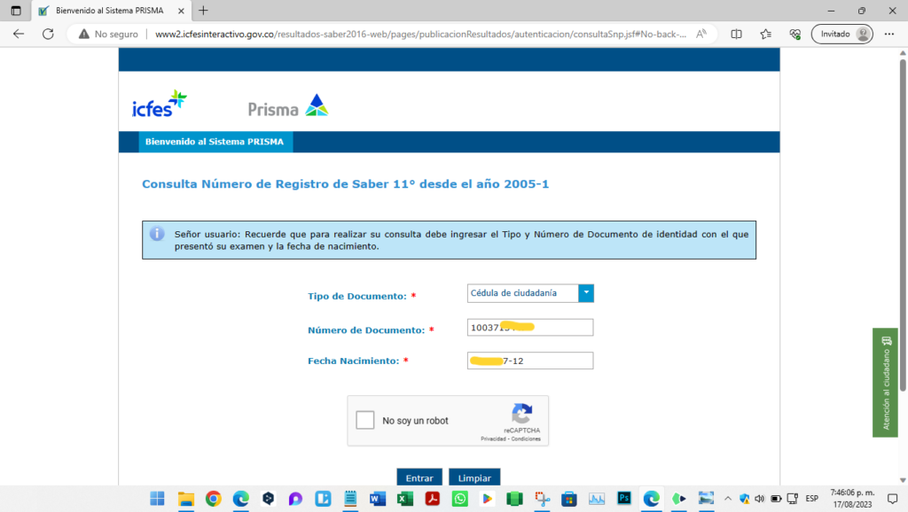 icfes resultados como consultar numero de registro